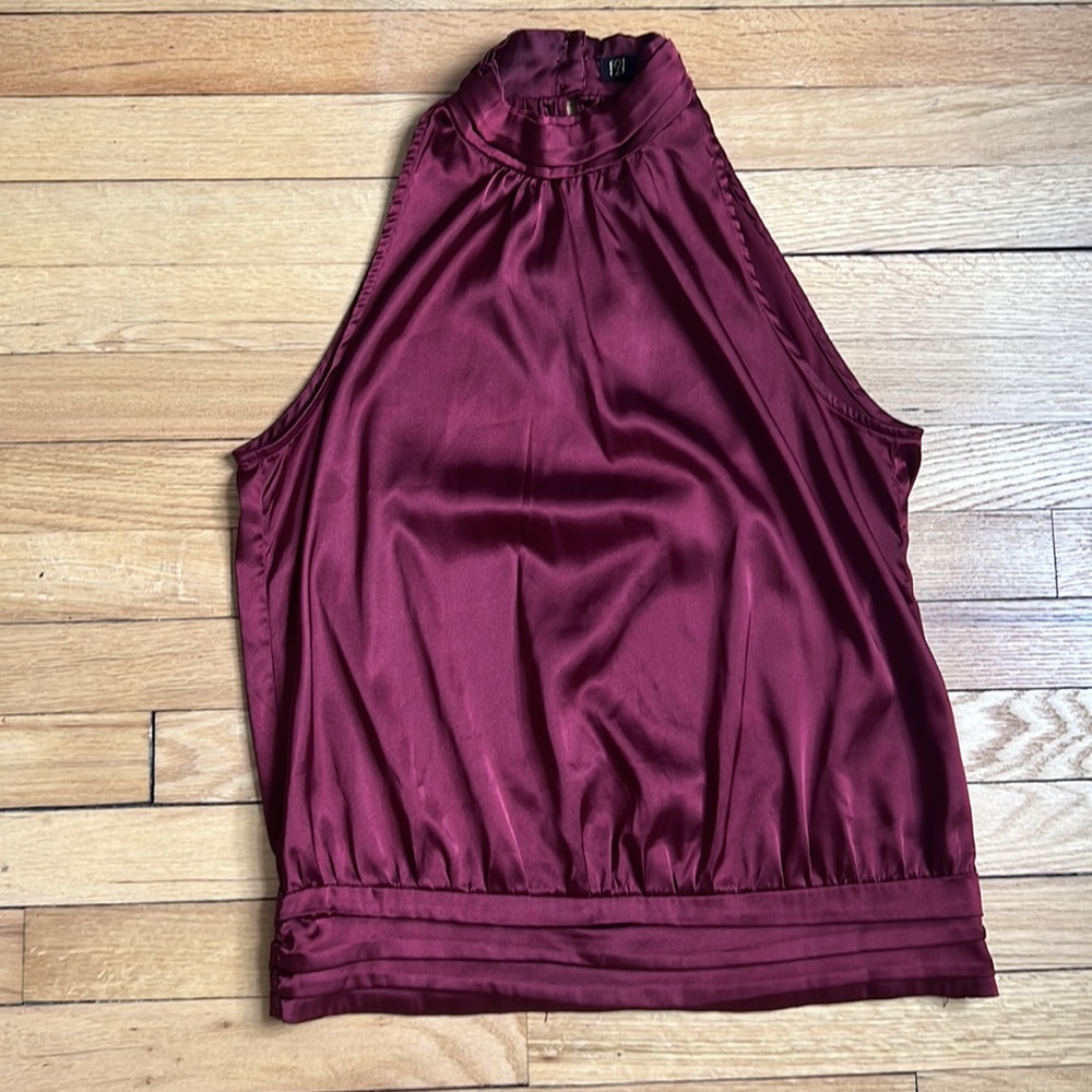 S Forever 21 wine red halter neck party top